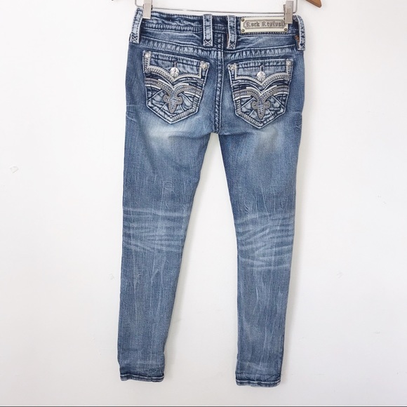 Rock Revival Vien Ankle Skinny Jeans Denim 25 fits more like 24 - Picture 5 of 11